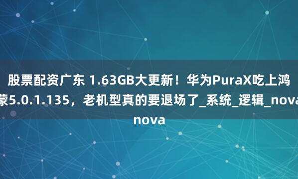 股票配资广东 1.63GB大更新！华为PuraX吃上鸿蒙5.0.1.135，老机型真的要退场了_系统_逻辑_nova
